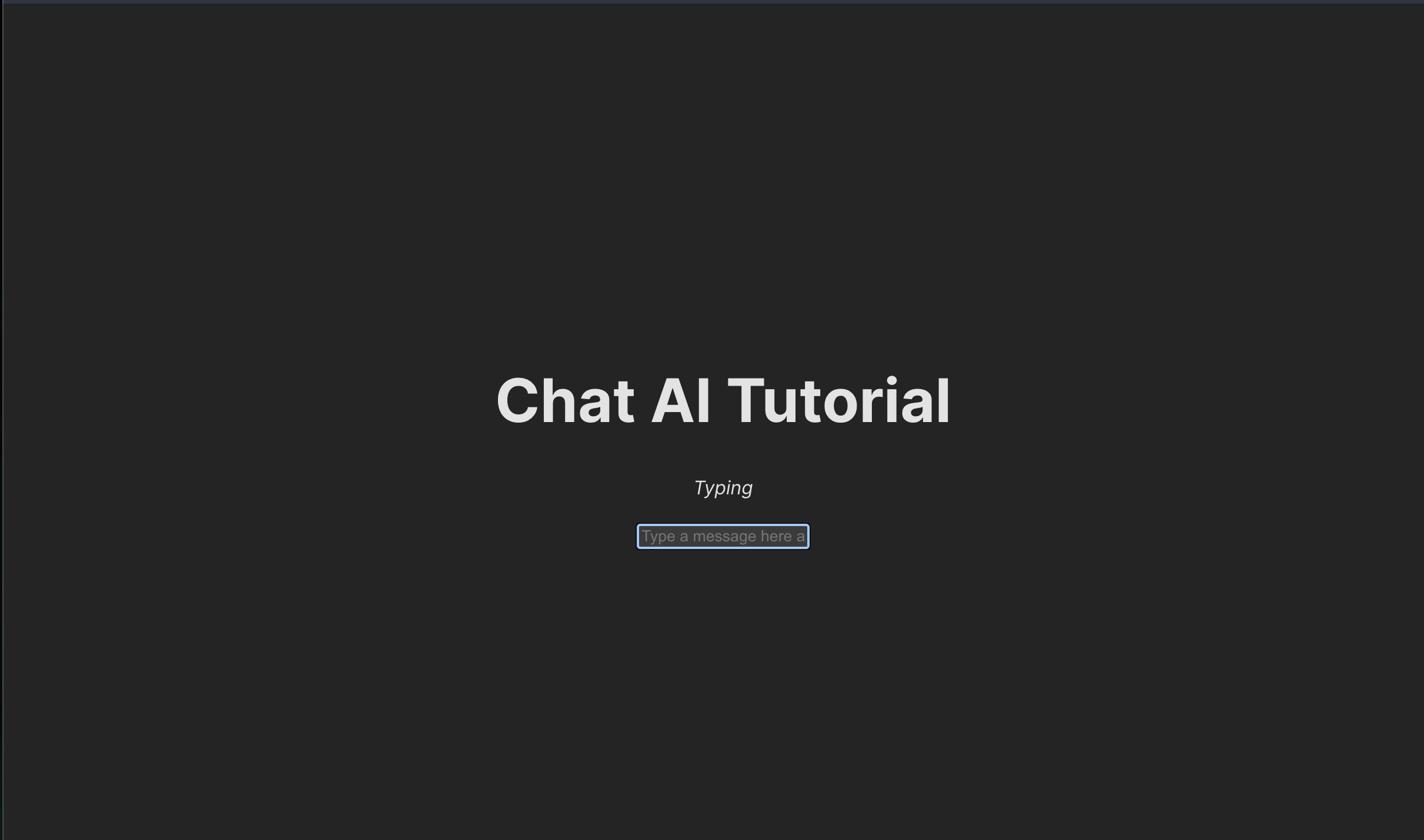 Chat application giving feedback when the AI is about to respond